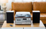 Audio Home Entertainment System (Brown) Turntable, CDs, Vinyl, Wireless Streaming & More