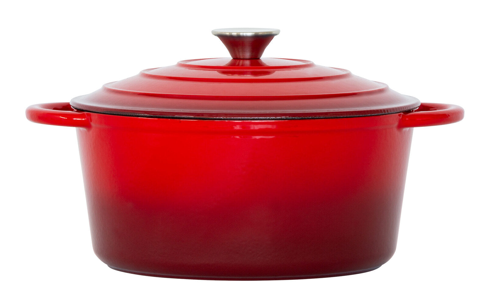 Skillets & Frying Pans: 26cm Enamelled Cast Iron French Oven Casserole (4.7L) - Red