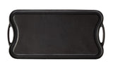 Skillets & Frying Pans: Oil-seasoned Ready to use 50.7x25.8cm Reversible Cast Iron Grill - Black