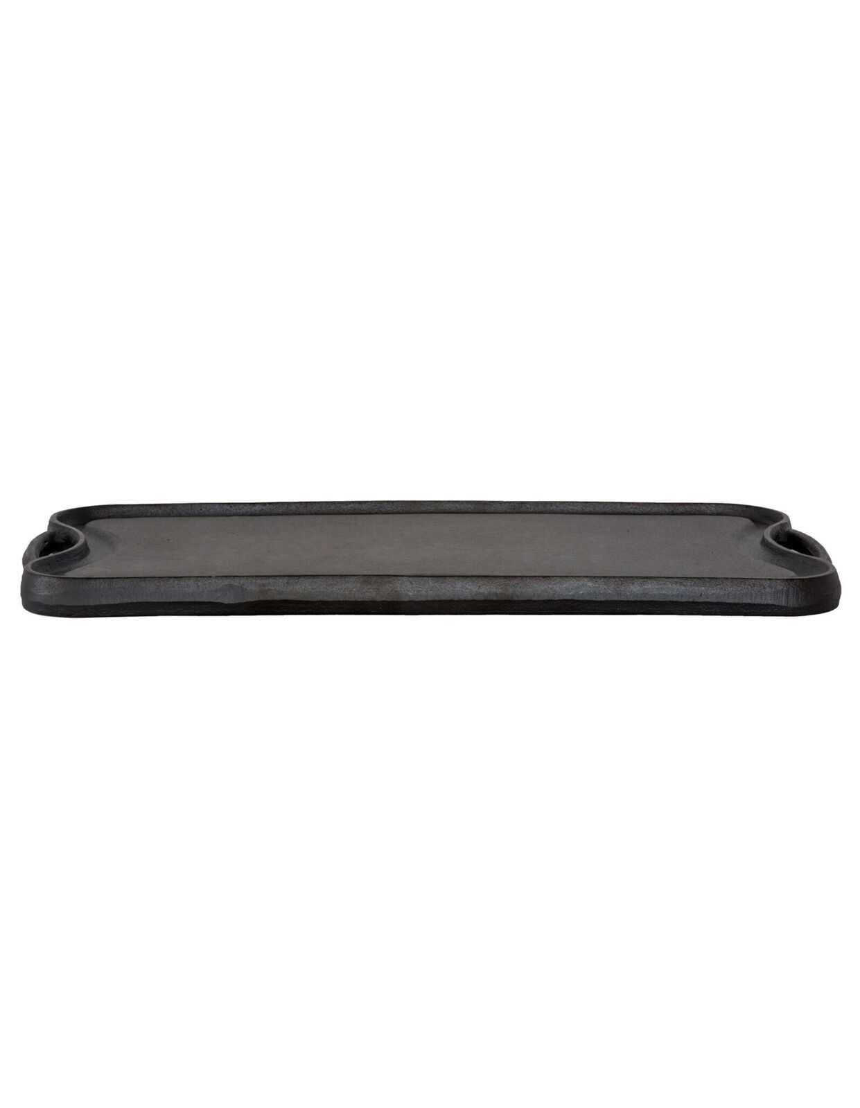 Skillets & Frying Pans: Oil-seasoned Ready to use 50.7x25.8cm Reversible Cast Iron Grill - Black