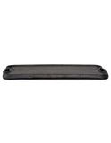 Skillets & Frying Pans: Oil-seasoned Ready to use 50.7x25.8cm Reversible Cast Iron Grill - Black