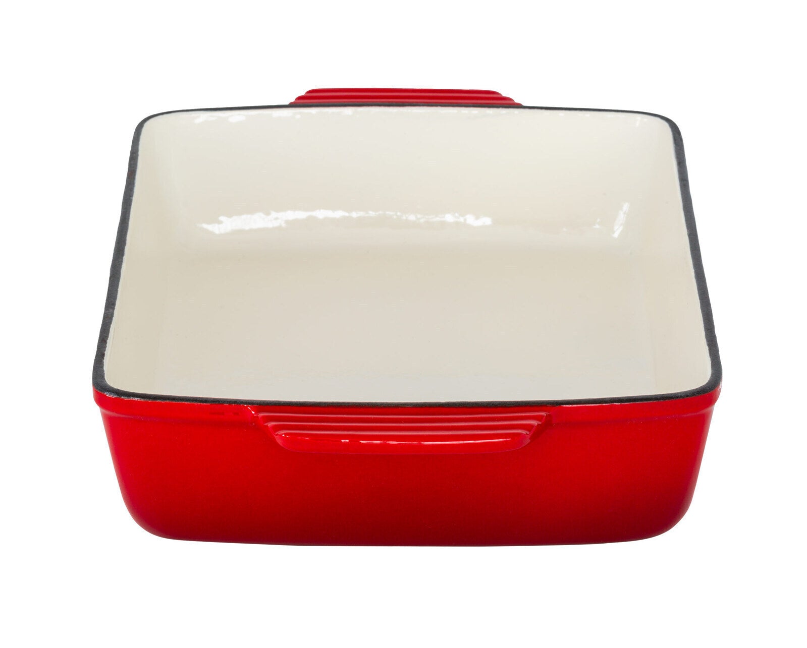 Skillets & Frying Pans: Enamelled Cast Iron 38.5x23cm Rectangular Roaster (3.4L) - Red