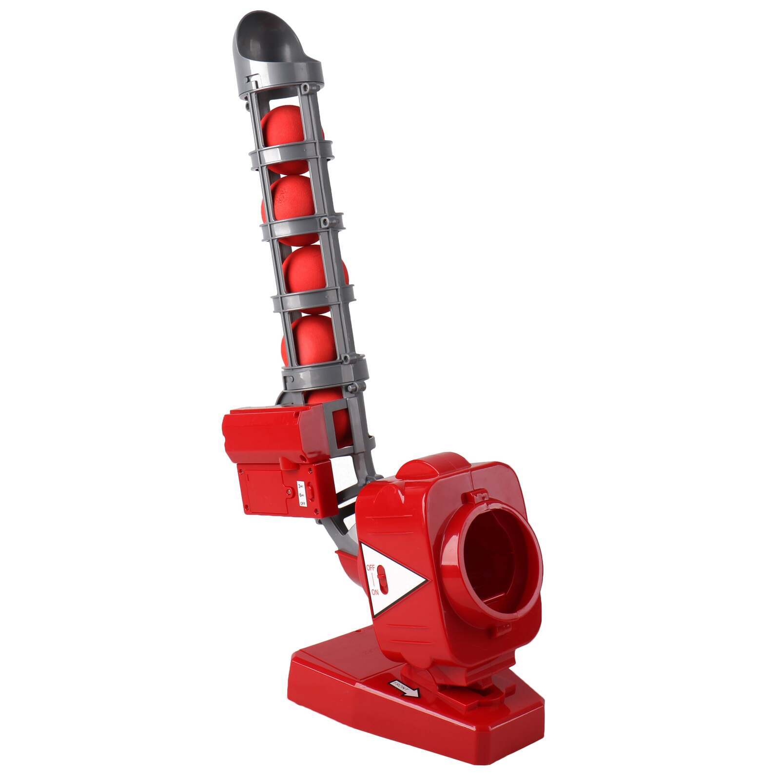 Outdoor Play Equipment: Cricket Ball Pitcher w/ Adjustable Pitching Angles & 5 Ball Capacity