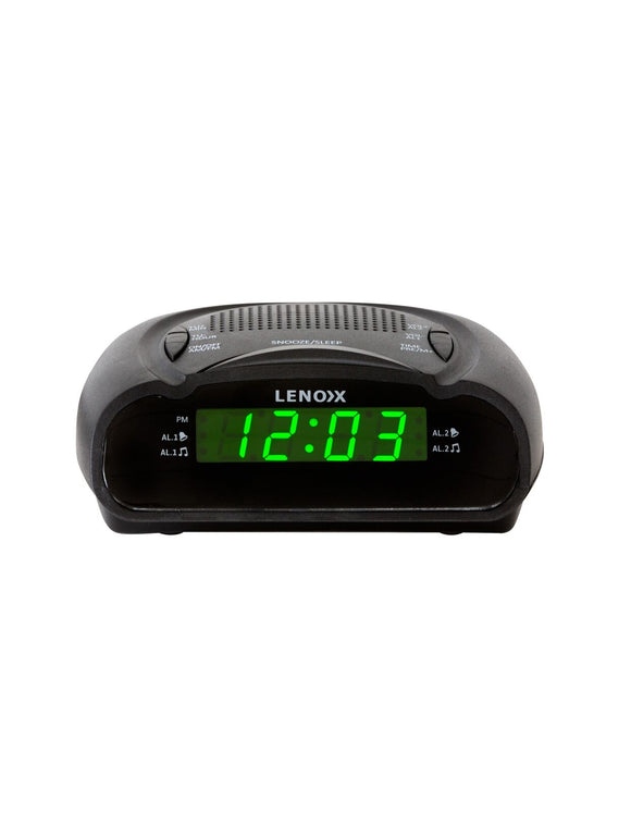 AM/FM Alarm Clock & Radio w/ Green LED Time Numbering