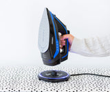 Irons & Ironing Systems: Cordless Steam Iron w/ Ceramic Soleplate, 360 degree Charging Base, Self-Cleaning
