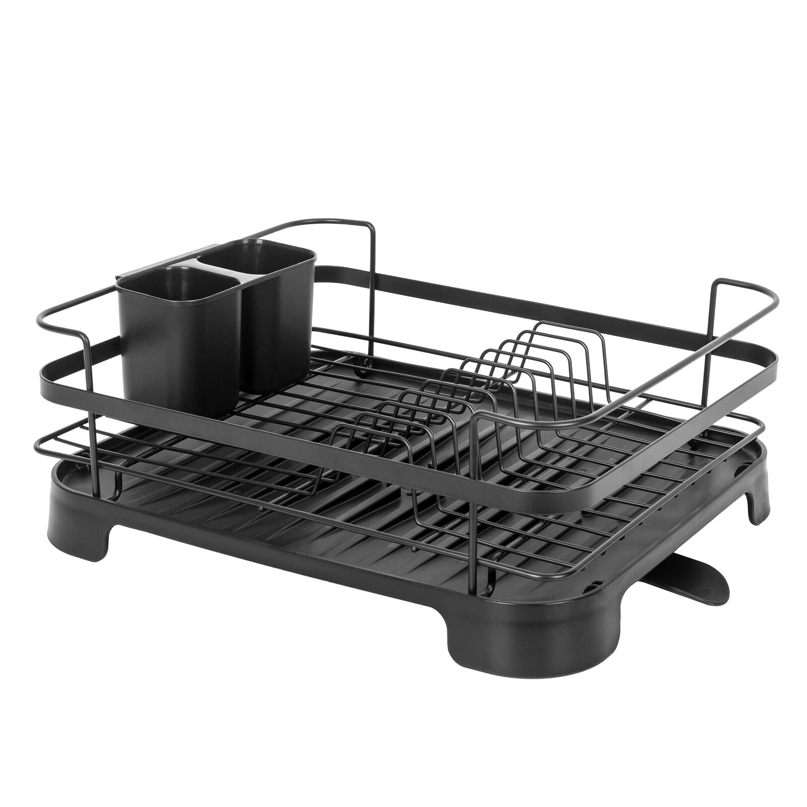 Kitchen Utensils: Steel Frame Dish Drying Rack Durable Steel Frame, Removable Utensil Holder, Compact Size for Small Kitchens & Apartments