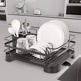 Kitchen Utensils: Steel Frame Dish Drying Rack Durable Steel Frame, Removable Utensil Holder, Compact Size for Small Kitchens & Apartments
