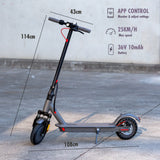 Electric Scooters: Electric Scooter, 350W Motor, 8.5 inch  Tyres, Front Suspension, Smart App, Foldable, 25kph