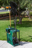 Storage Boxes: Organising Storage Rack for Garden Tools (Green) & Keep the Shed Tidy