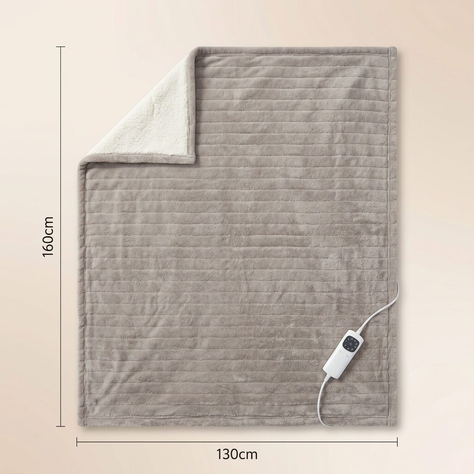 Heated Throw Blanket, Soft Double-Sided Fleece with Adjustable Heat Settings