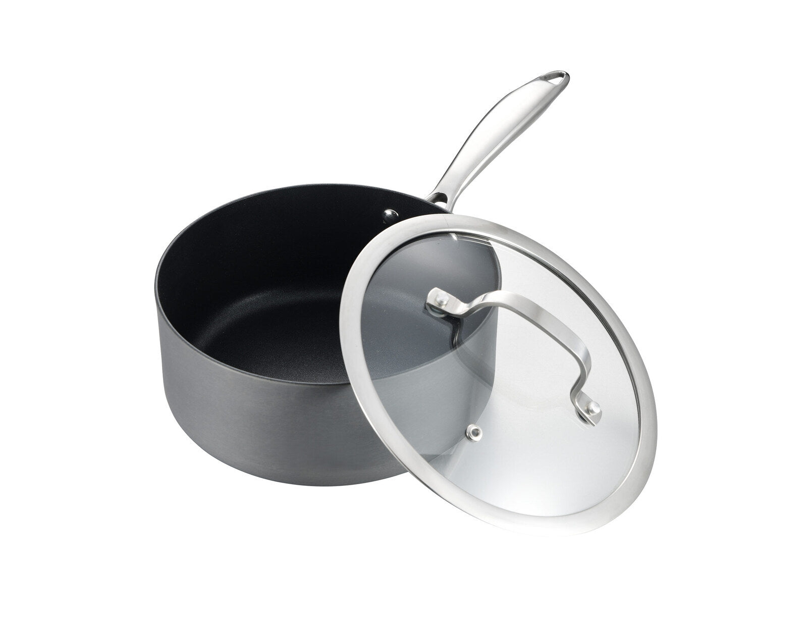 Skillets & Frying Pans: 8-Piece Cookware Set with Non-stick Coating and Glass Lids