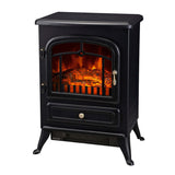 Electric Heaters: Electric Fireplace Heater w/ Real Flame Effect & 2 Heat Settings