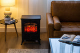 Electric Heaters: Electric Fireplace Heater w/ Real Flame Effect & 2 Heat Settings