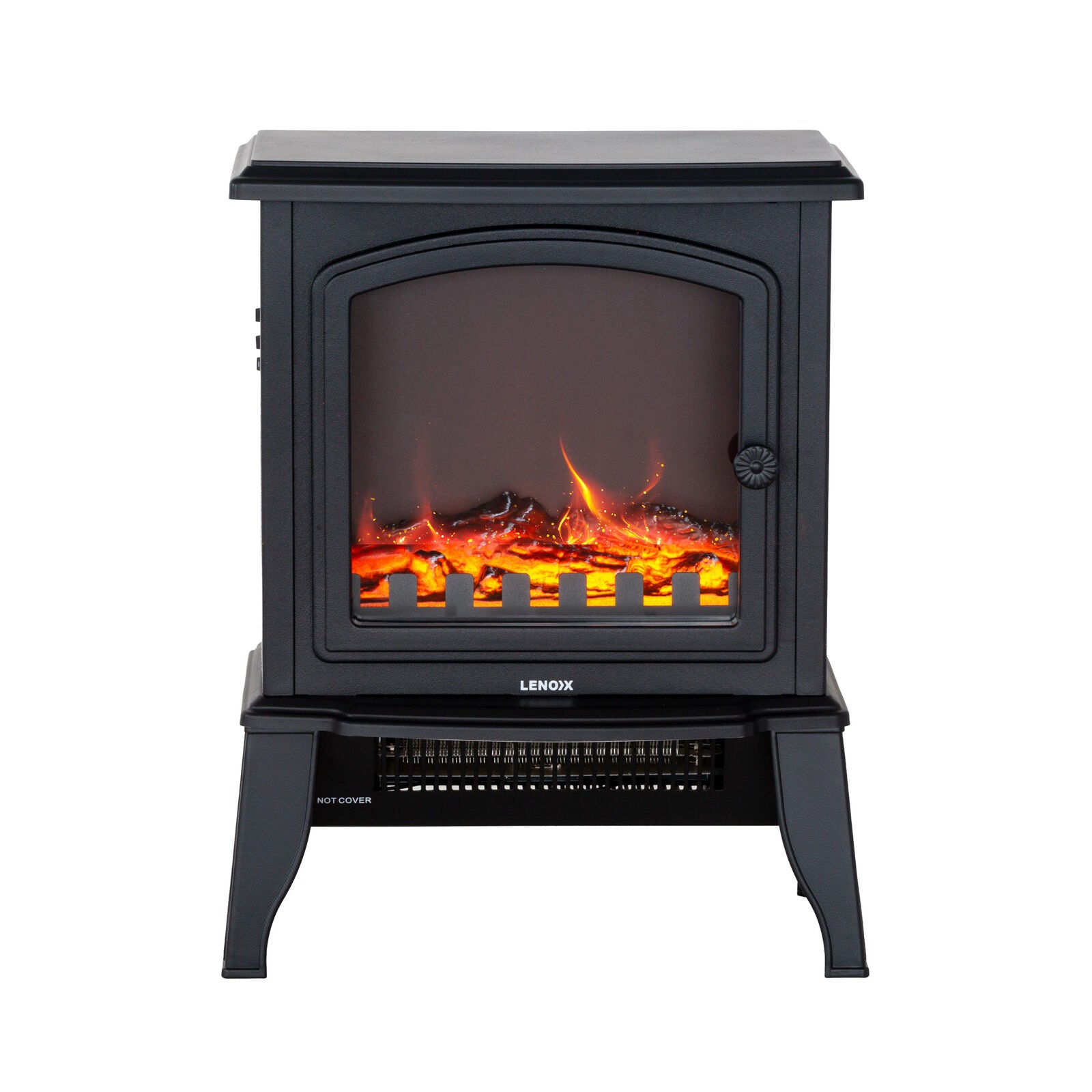 Electric 1000W to 2000W Fireplace Heater with Realistic Log Flame Display