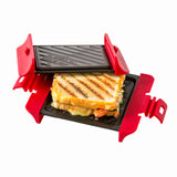 Skillets & Frying Pans: Compact Microwave Sandwich Maker Non-Stick Grill Plates for Quick Meals at Home, Work, or Travel
