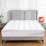 Mattress Toppers: Hypoallergenic, Antibacterial w/ 100% Microfiber filling Mattress Topper - QUEEN