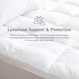 Mattress Toppers: Hypoallergenic, Antibacterial w/ 100% Microfiber filling Mattress Topper - QUEEN
