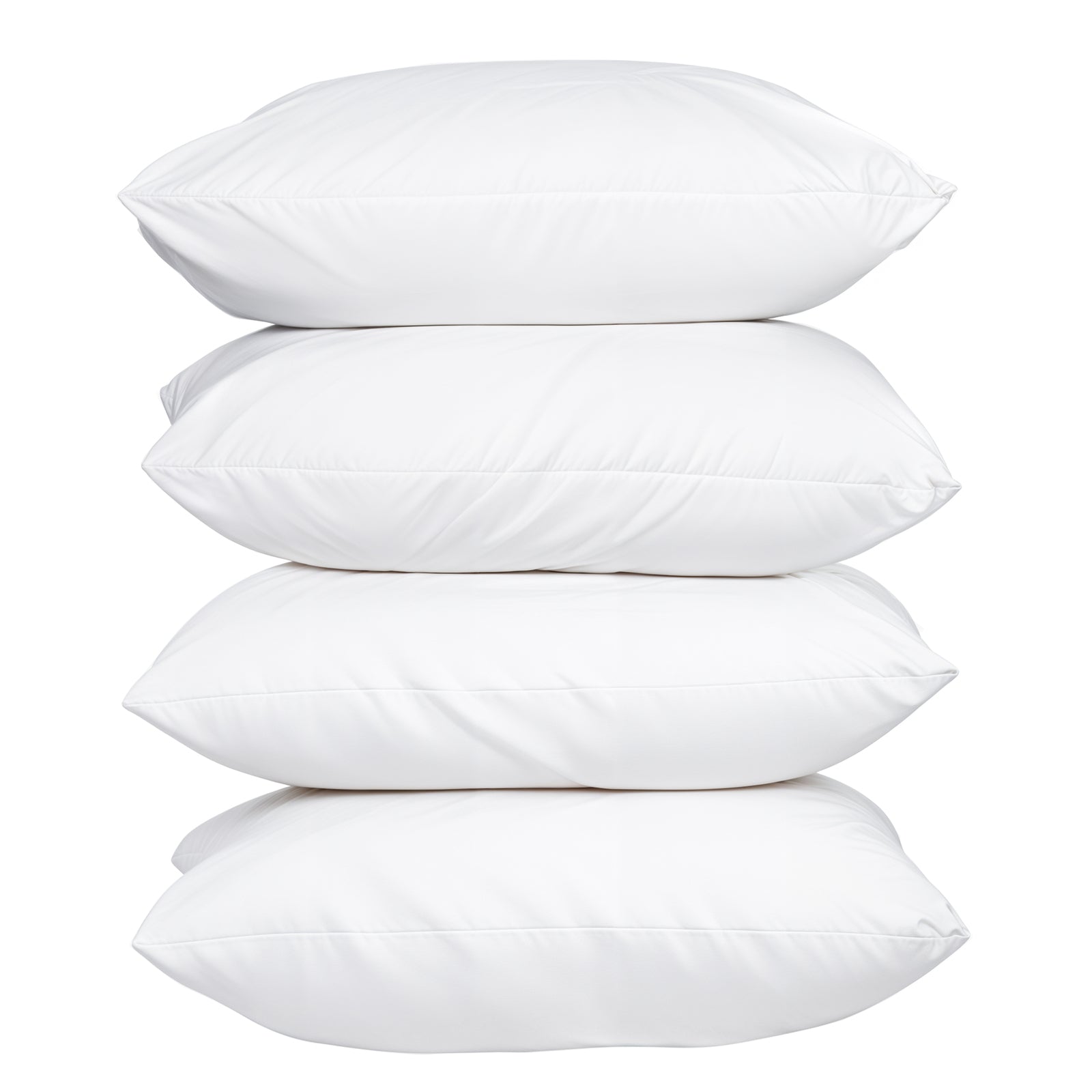 Pillows: 100 Percent Cotton Pillow Cover with 800g Poly Fill,  Hypoallergenic, Antibacterial, and Cooling Technology  4 PK
