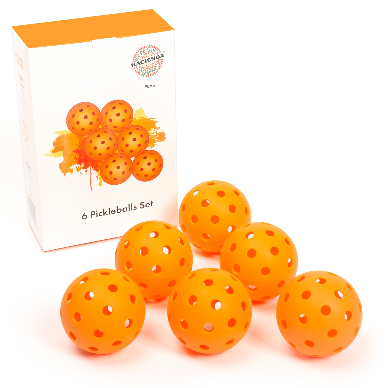 Pickleball: Precision Aerodynamic 40 Hole Design Pickleball Ball - 6 pack