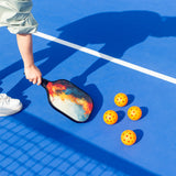 Pickleball: Pickleball Set with 4 Fiberglass Paddles, 6 Balls, Net, and Carry Bag