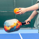Pickleball: Pickleball Set with 4 Fiberglass Paddles, 6 Balls, Net, and Carry Bag