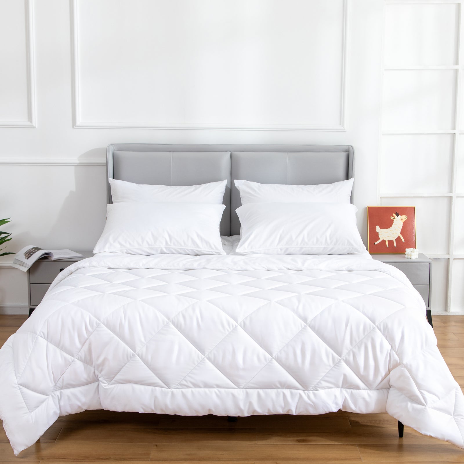 Quilts & Duvets: Microfiber/Bamboo Blend, Hypoallergenic & Antibacterial Quilt - King