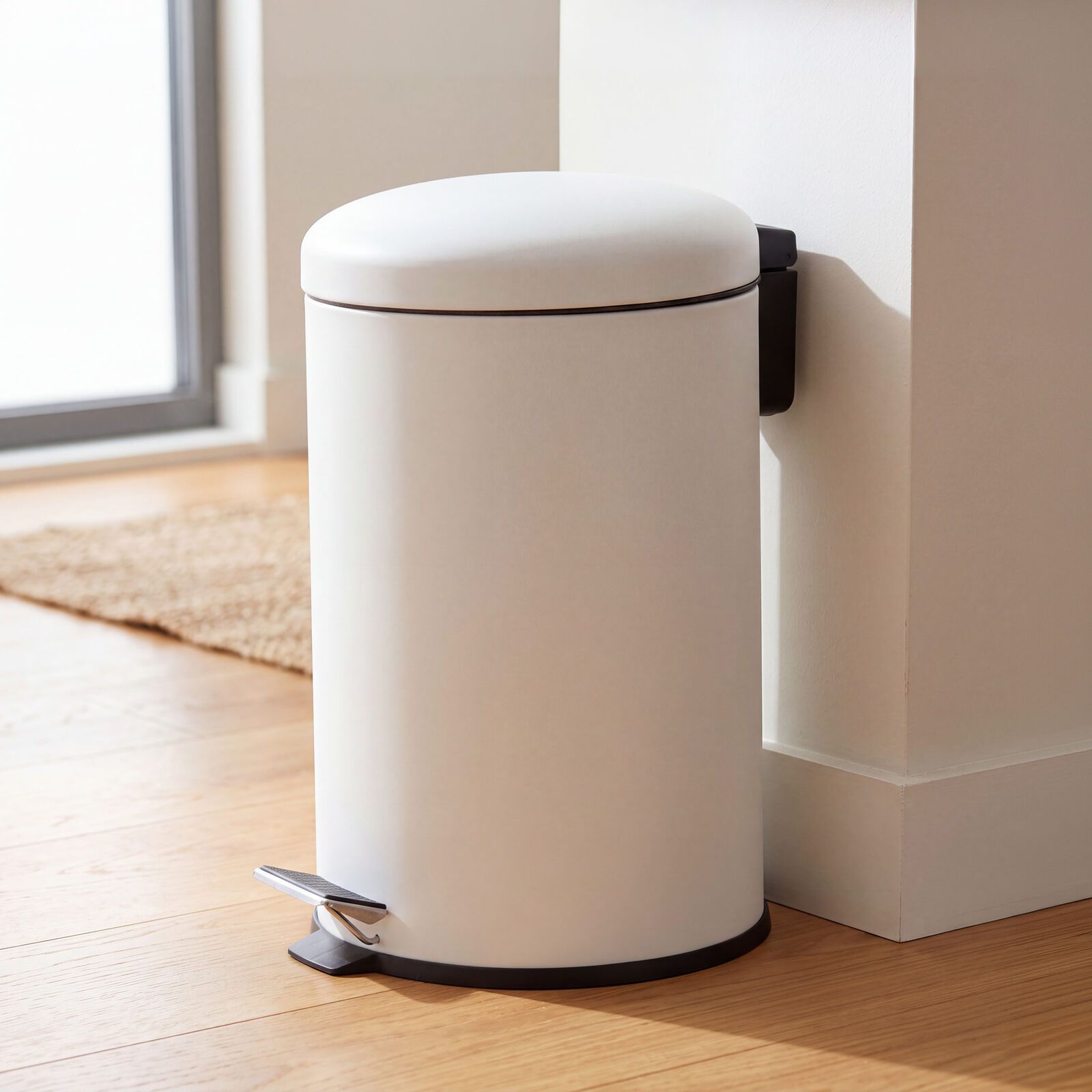 12L Pedal Bin with Stainless Steel and Plastic Construction