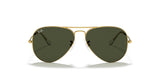Men's Accessories: Aviator Classic Sunglasses in Gold and Green