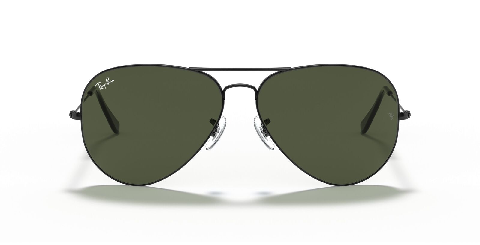 Men's Accessories: Aviator Large Metal II Sunglasses in Black and Green