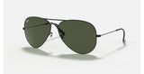 Men's Accessories: Aviator Large Metal II Sunglasses in Black and Green