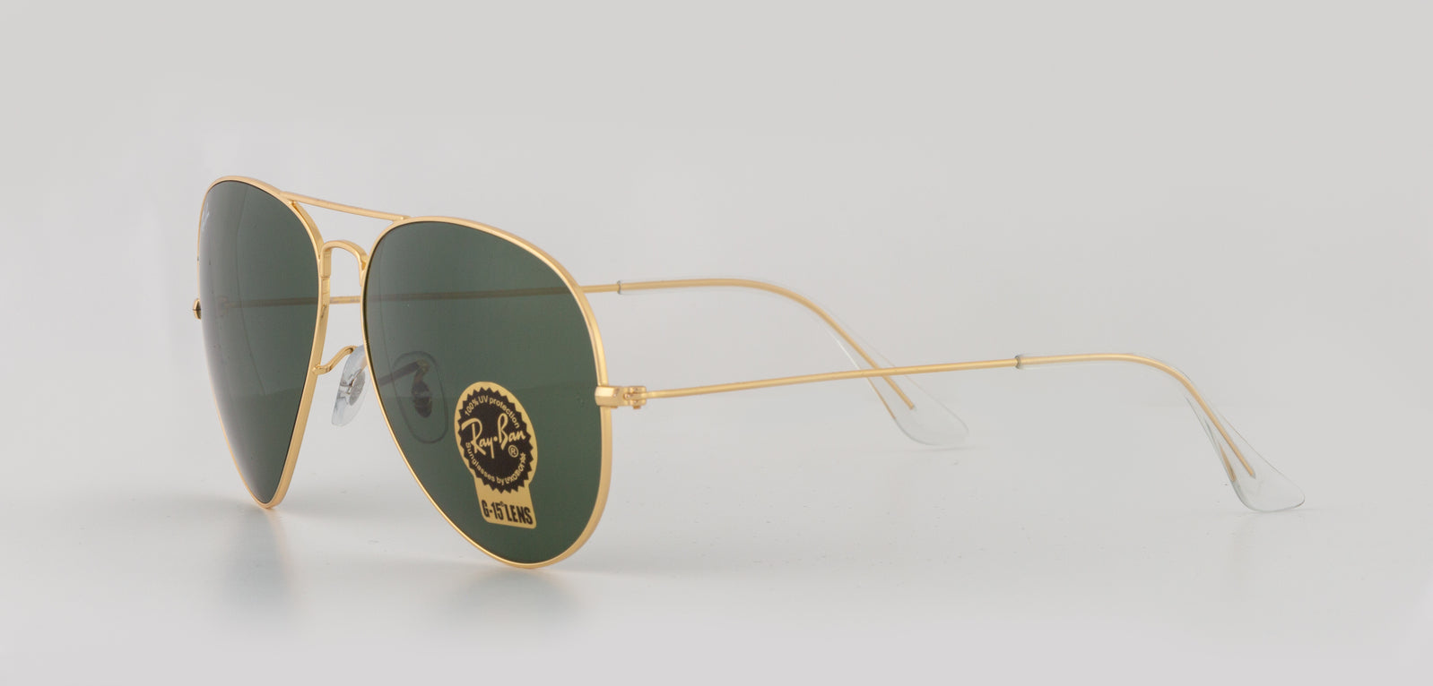 Men's Accessories: Aviator Large Metal II Sunglasses in Gold and Green