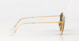 Classic Round Metal Sunglasses in Gold and Green