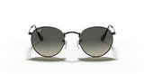 Men's Accessories: Round Flat Grey Gradient Lenses Sunglasses