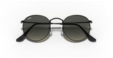 Men's Accessories: Round Flat Grey Gradient Lenses Sunglasses