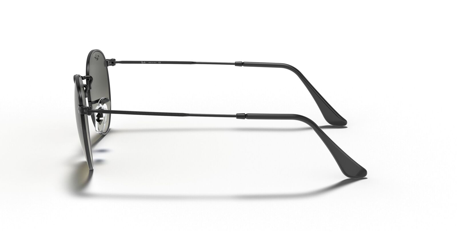 Men's Accessories: Round Flat Grey Gradient Lenses Sunglasses