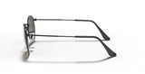 Men's Accessories: Round Flat Grey Gradient Lenses Sunglasses