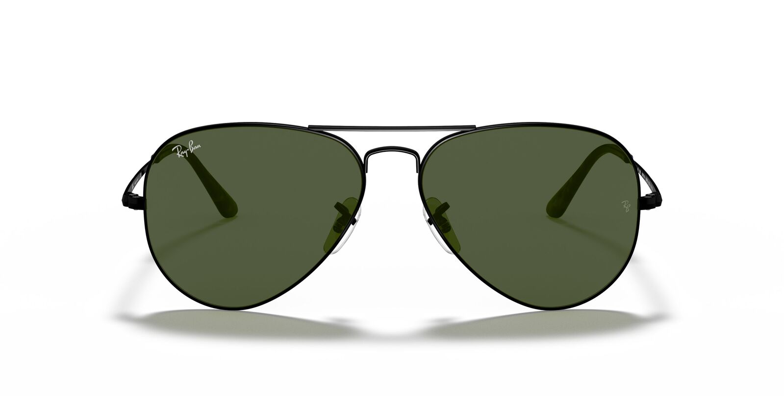 Men's Accessories: Aviator Metal II in Black and Green Sunglasses