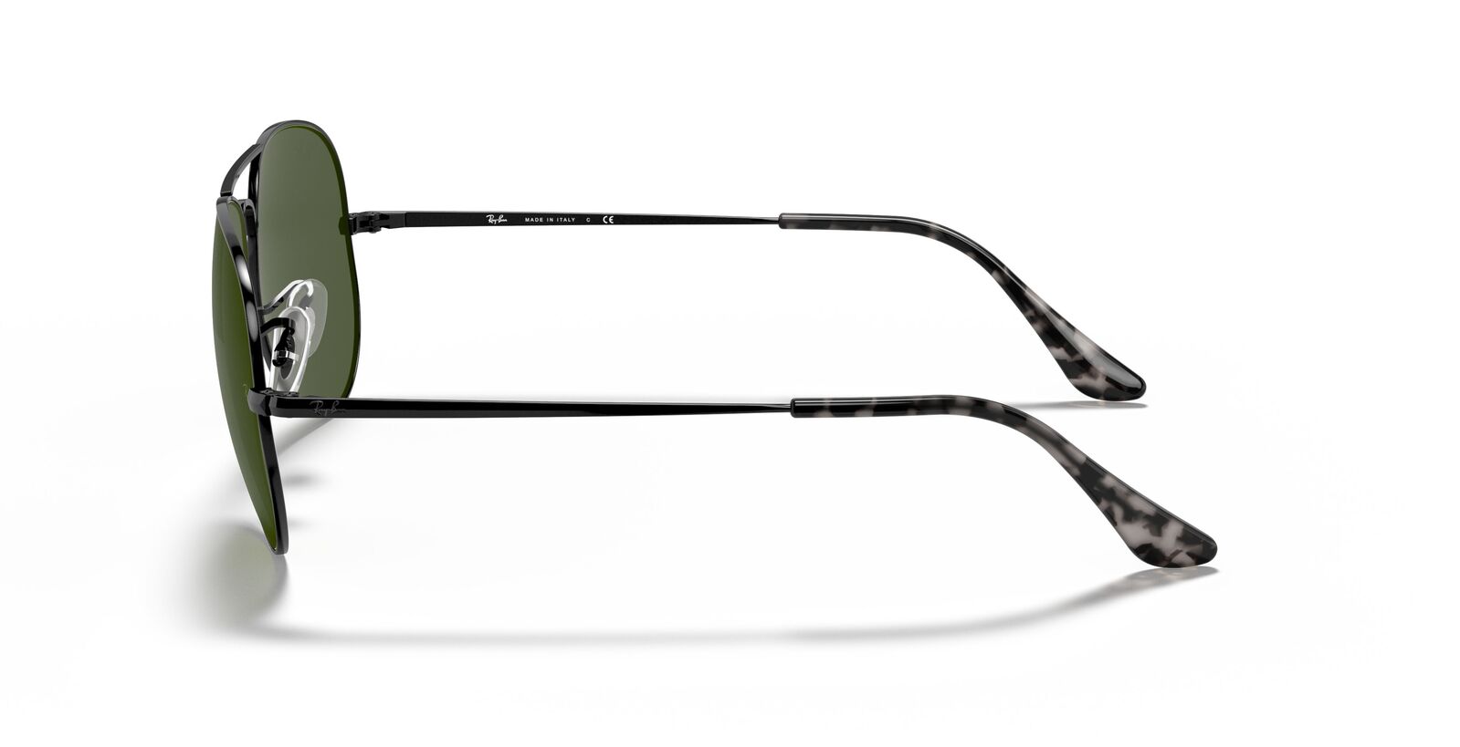 Men's Accessories: Aviator Metal II in Black and Green Sunglasses