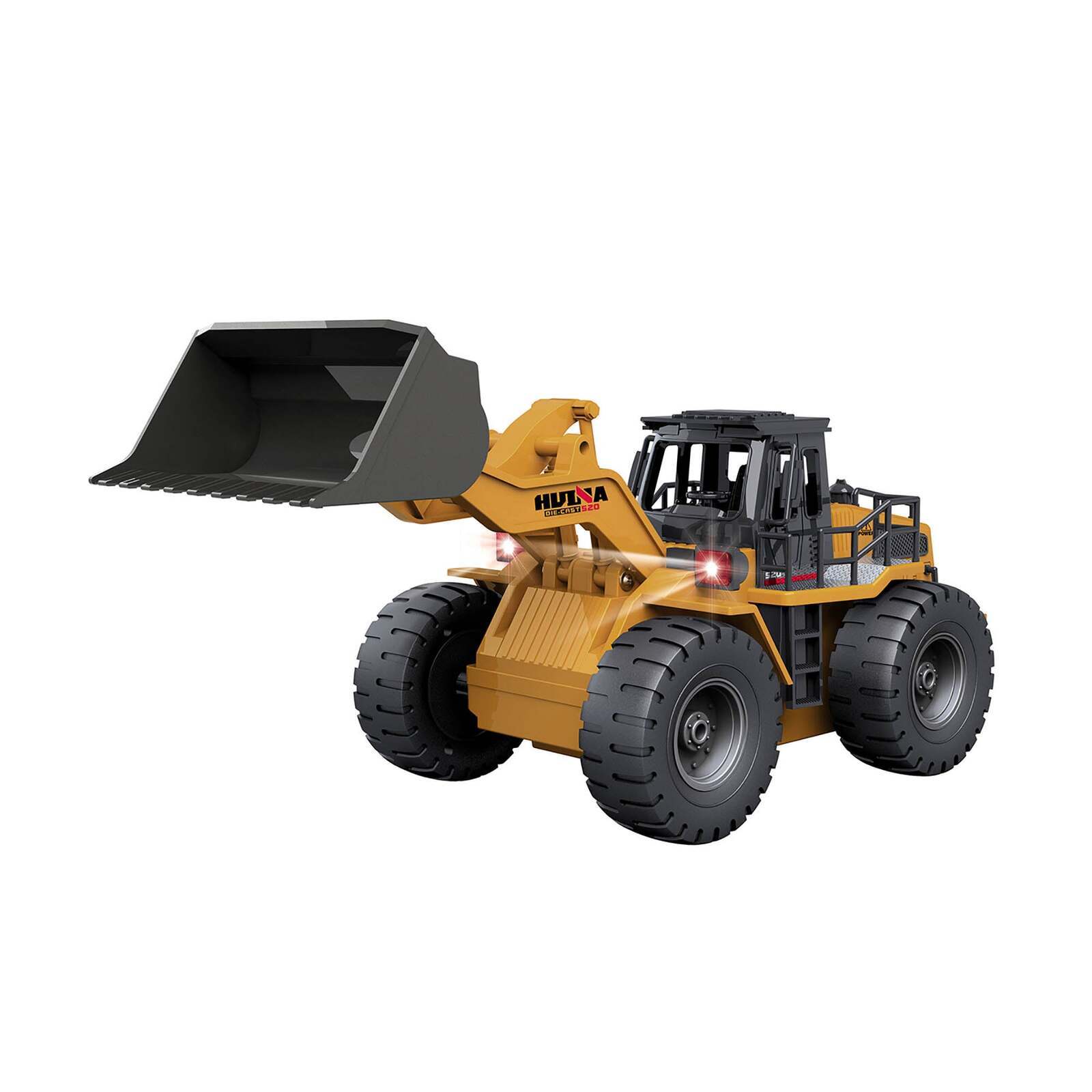 Activity Toys: Remote Control Model Bulldozer Truck (Yellow), Driving Cab and Scoop