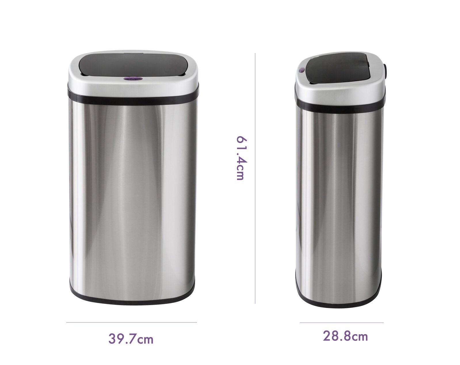 Automatic Bins: 50L Stainless Steel Motion Sensor Rubbish Bin