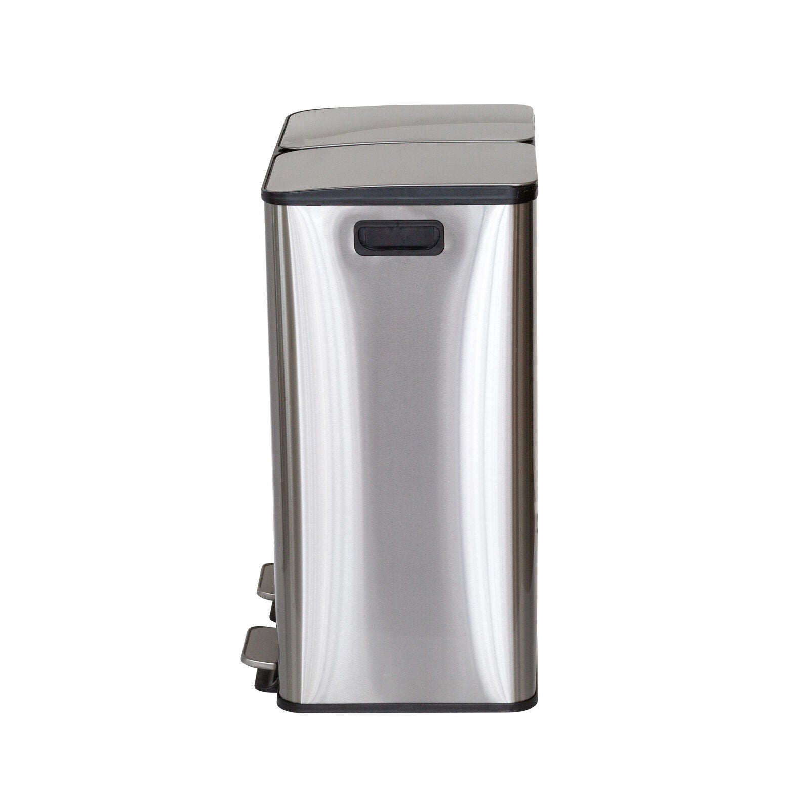Automatic Bins: Stainless Steel Dual Compartment (30L each Section) Pedal Operation Rubbish Bin