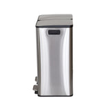 Automatic Bins: Stainless Steel Dual Compartment (30L each Section) Pedal Operation Rubbish Bin