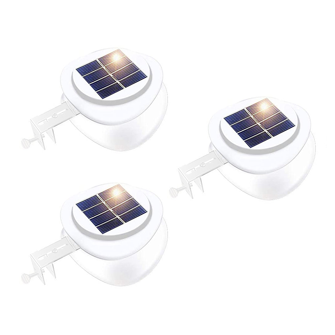 Outdoor Lights: Solar Multipurpose Light (3-Piece, White) w/ Screw & Mount, Energy-Saving
