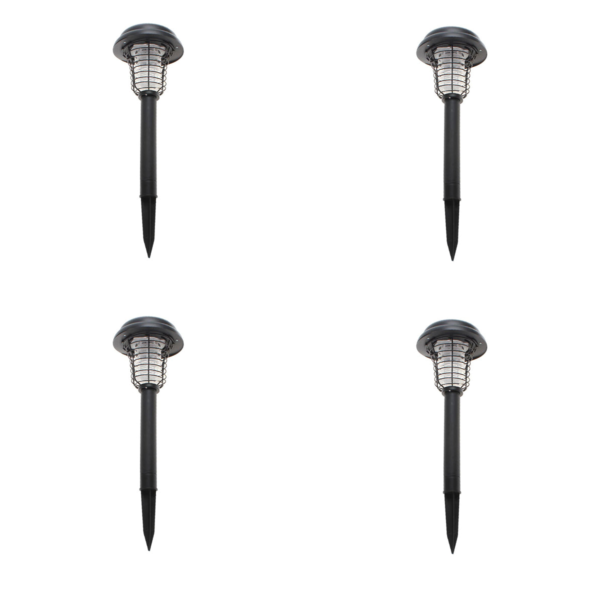 Table Lamps: Lenoxx Wireless Solar-Powered Mosquito Killer Lamp (4-Piece, Black)
