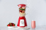 Food Mixers & Blenders: 500W Glass Blender with Two Adjustable Speeds 1.5L - Red