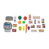 Pretend Play: Children's Home Supermarket w/ Toy Cash Register, Trolly, Fruit & More
