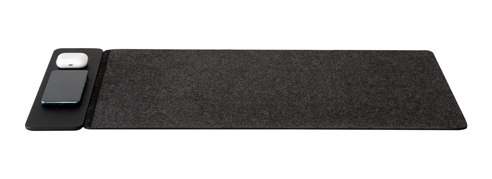 Power Banks & Chargers: Reversible Wireless Fast Charging Desktop Mat for Smartphones and Earbuds