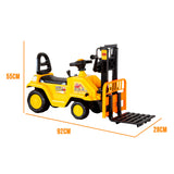 Ride On Cars: Kids Manual Forklift Ride-On with Working Mast Lift and Pallet