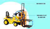 Ride On Cars: Kids Manual Forklift Ride-On with Working Mast Lift and Pallet
