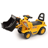 Ride On Cars: Ride-on Children's Digger (Yellow) w/ Interactive Gear Stick & Scoop